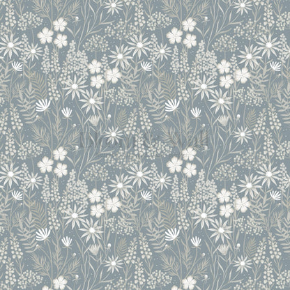 Ava Herbarium Pale Blue Wallpaper