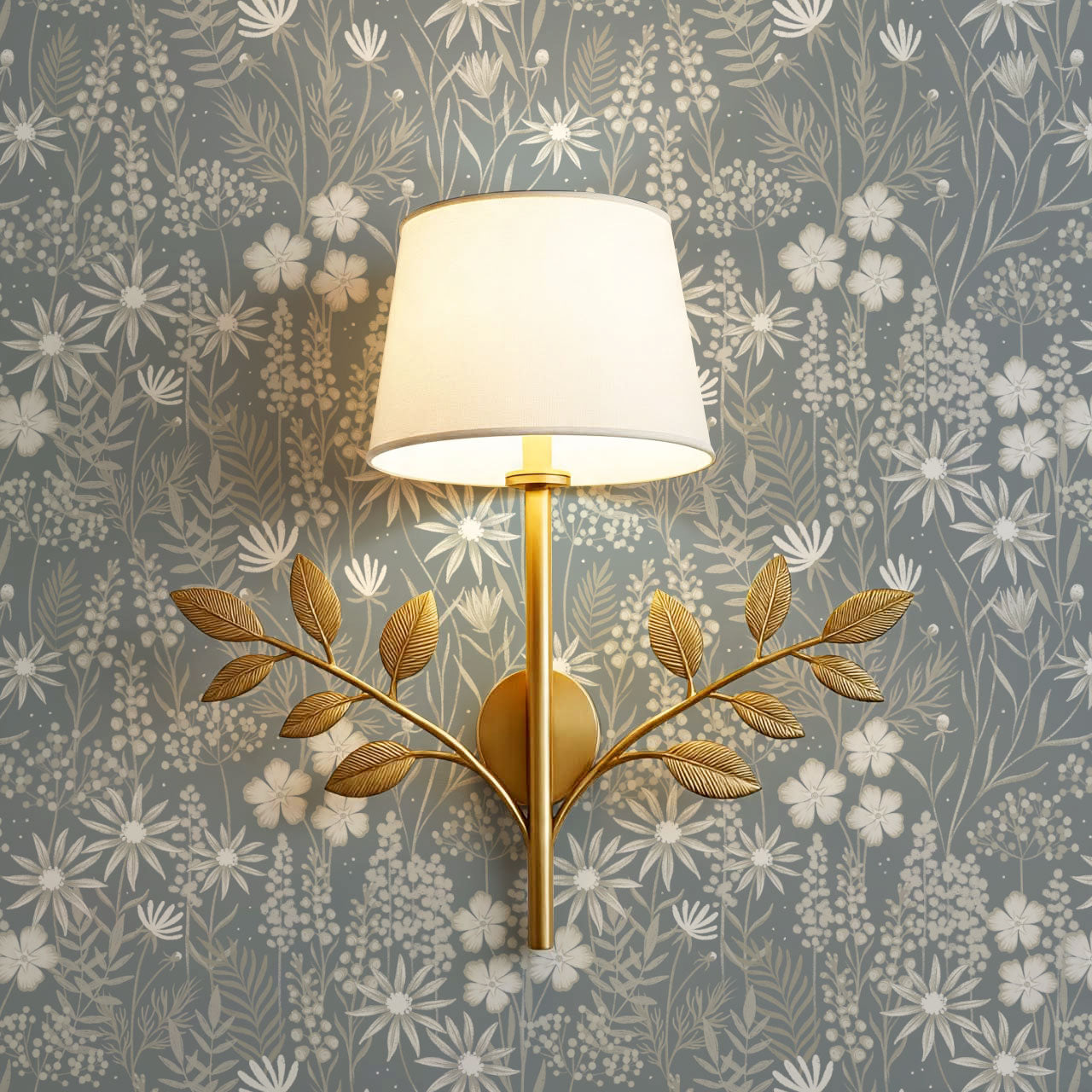 Ava Herbarium Pale Blue Wallpaper