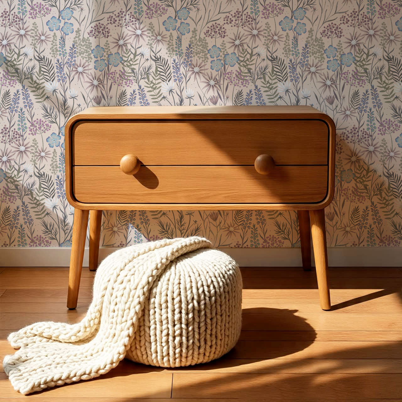 Ava Herbarium Plum Wallpaper
