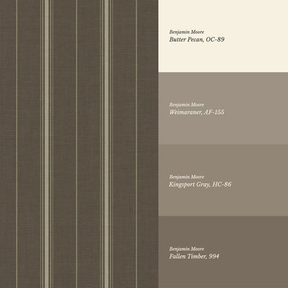 Avery Stripes Brown Wallpaper