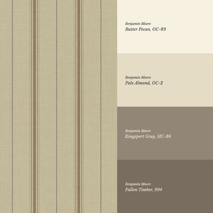 Avery Stripes Pebble Wallpaper