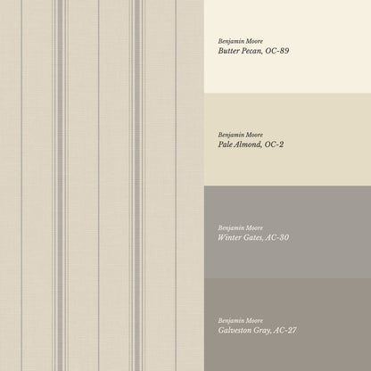 Avery Stripes Tan Dove Wallpaper