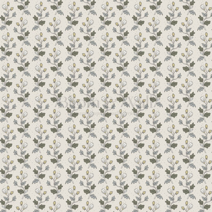 Jayleen Indiska Florals Olive Green Wallpaper