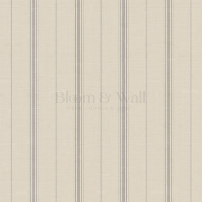Avery Stripes Tan Dove Wallpaper