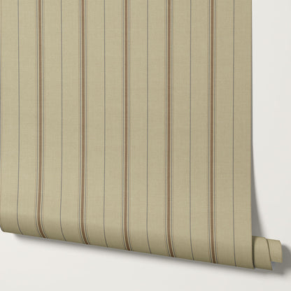 Avery Stripes Pebble Wallpaper