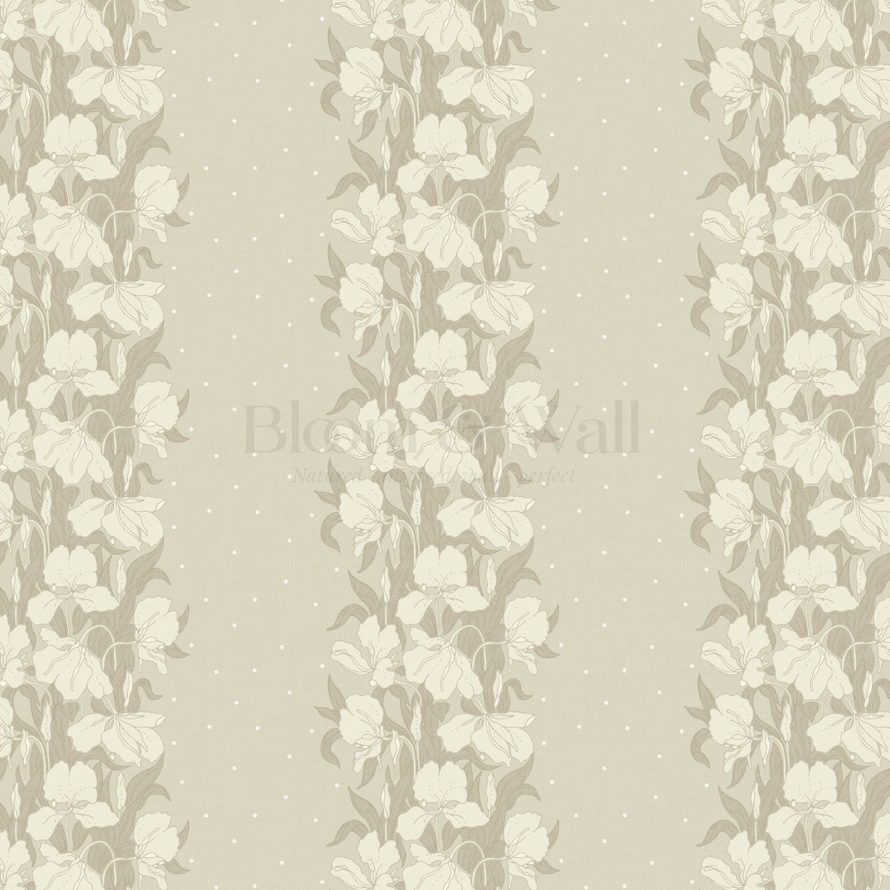 Avianna Ginger Lilies Creamed Oat Wallpaper