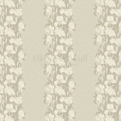 Avianna Ginger Lilies Creamed Oat Wallpaper