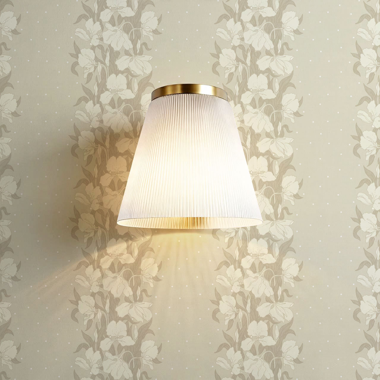 Avianna Ginger Lilies Creamed Oat Wallpaper