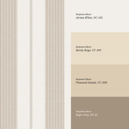 Avril Dotted Stripes Beige Wallpaper