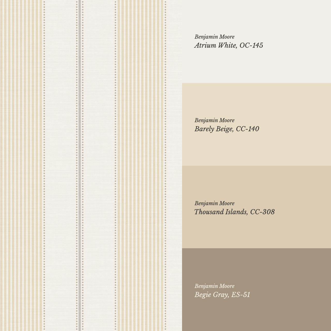 Avril Dotted Stripes Butter Wallpaper