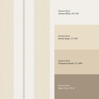 Avril Dotted Stripes Butter Wallpaper