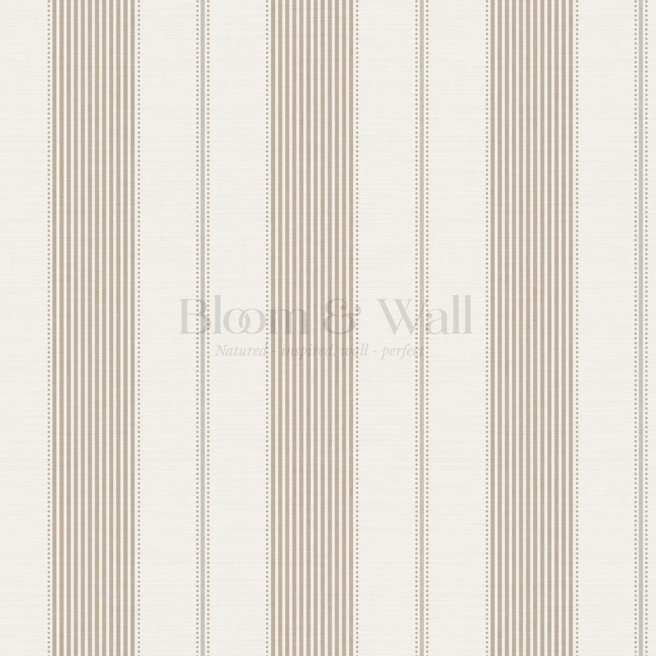 Avril Dotted Stripes Beige Wallpaper