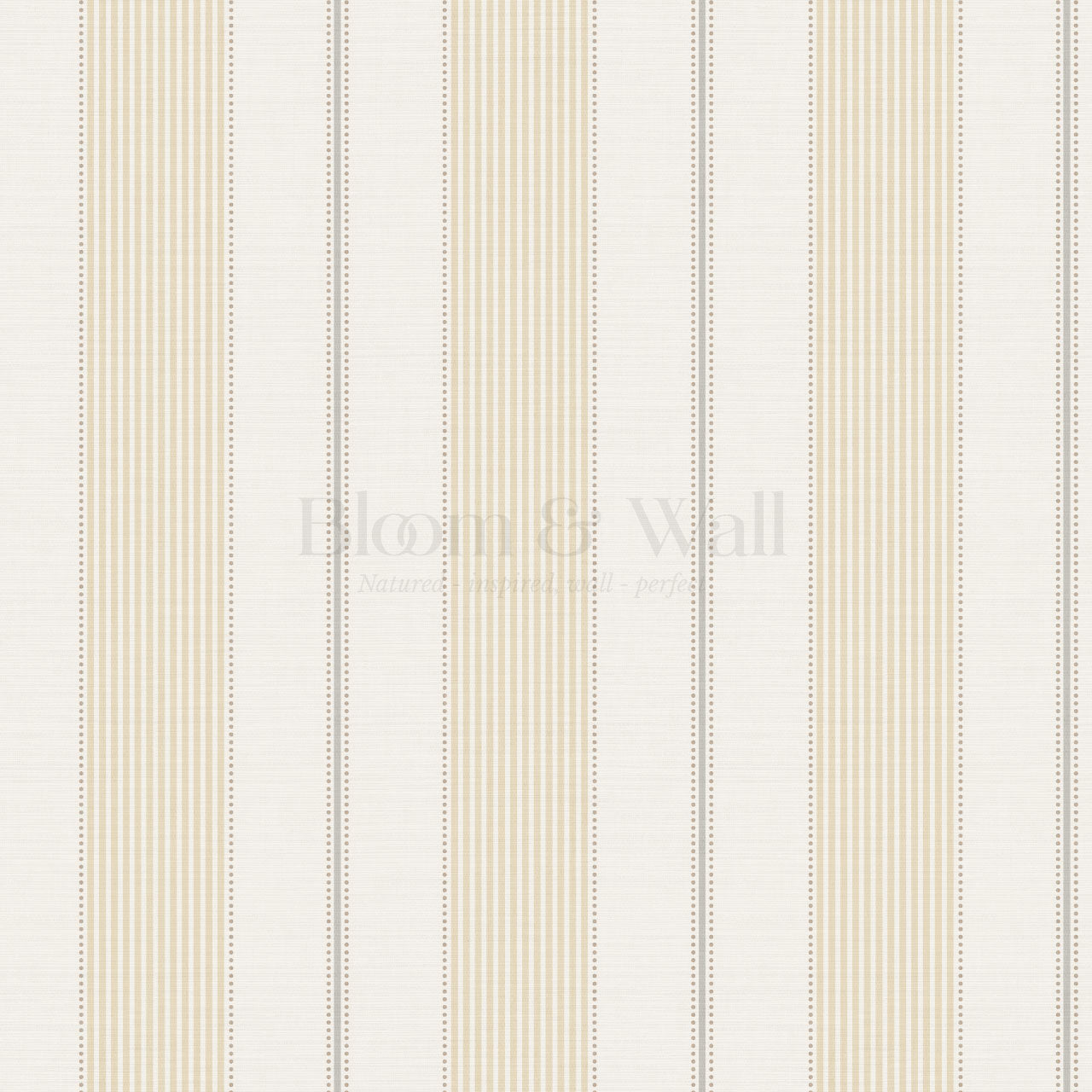 Avril Dotted Stripes Butter Wallpaper
