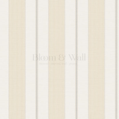 Avril Dotted Stripes Butter Wallpaper