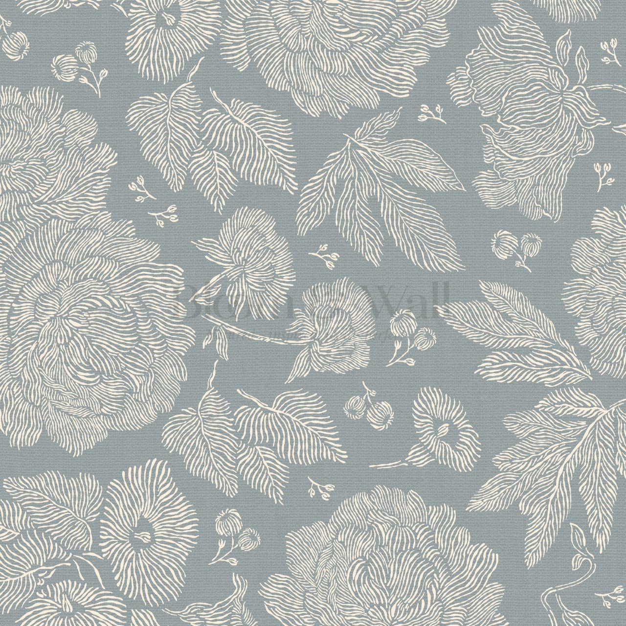 Axelle Petunias & Peonies Moody Sky Wallpaper