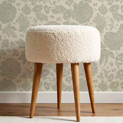 Axelle Petunias & Peonies Butter Sage Wallpaper