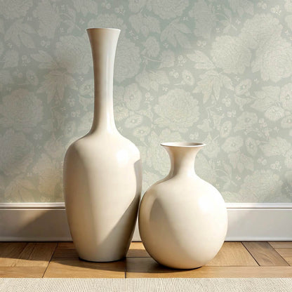 Axelle Petunias & Peonies Seaglass Wallpaper