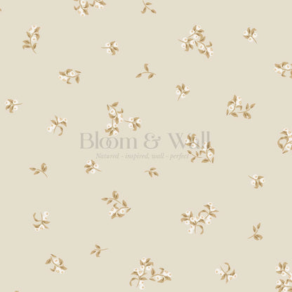 Ayla Delicate Berries Neutral Wallpaper