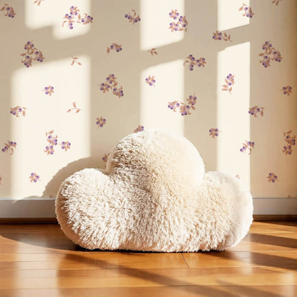 Ayla Delicate Berries Cream Purple Wallpaper