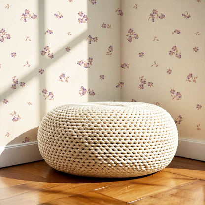 Ayla Delicate Berries Cream Purple Wallpaper