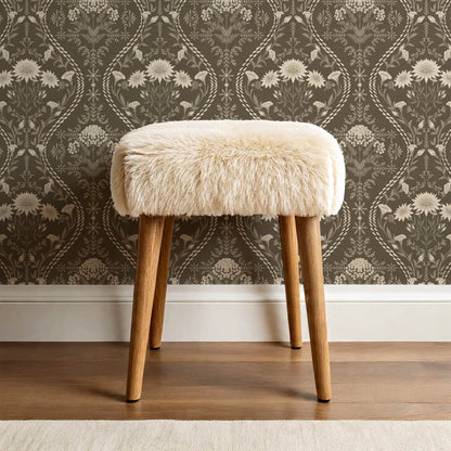 Azalea Ogee Large Fall Florals Olive Wallpaper