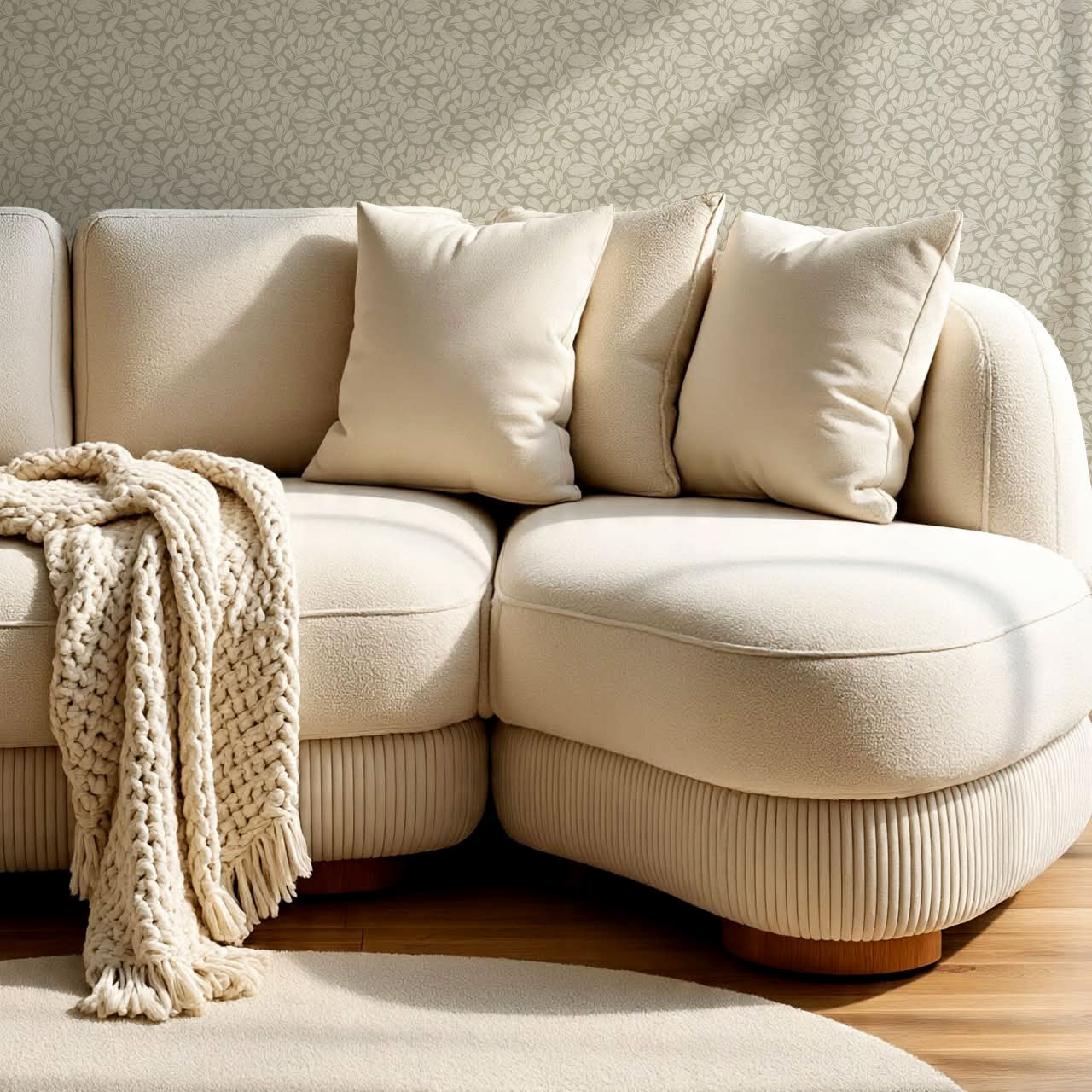 Bailey Elmwood Oat Stone Wallpaper