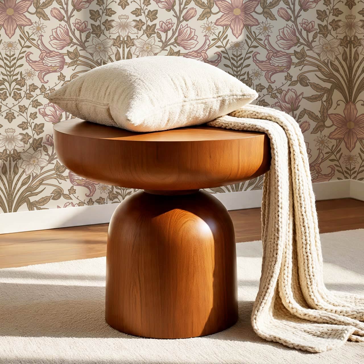 Baylin Large Blooming Trellis Mauve Vintage Olive Wallpaper