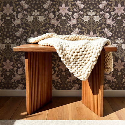 Baylin Large Blooming Trellis Brown Blush Wallpaper