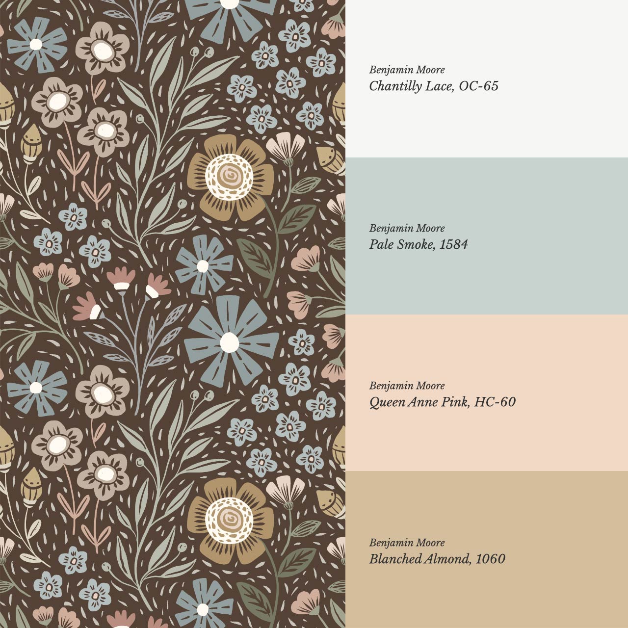 Belinda Florals Wet Clay Earth Wallpaper