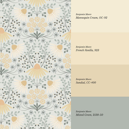 Belle Daisy Garden Sky Wallpaper