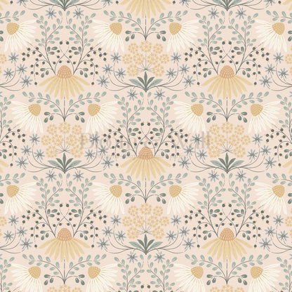 Belle Daisy Garden Cream Wallpaper