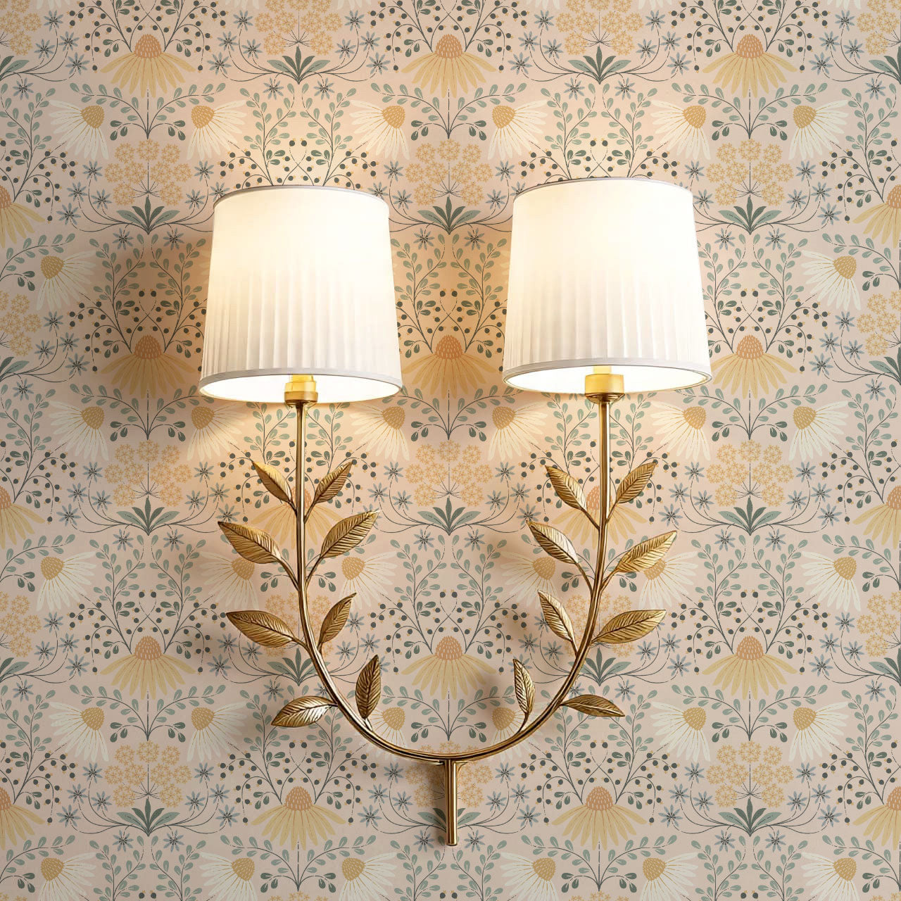 Belle Daisy Garden Cream Wallpaper