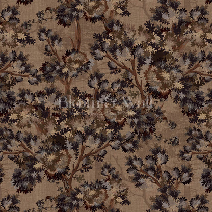 Belleann Vintage Tapestry Forest Rust Brown Wallpaper