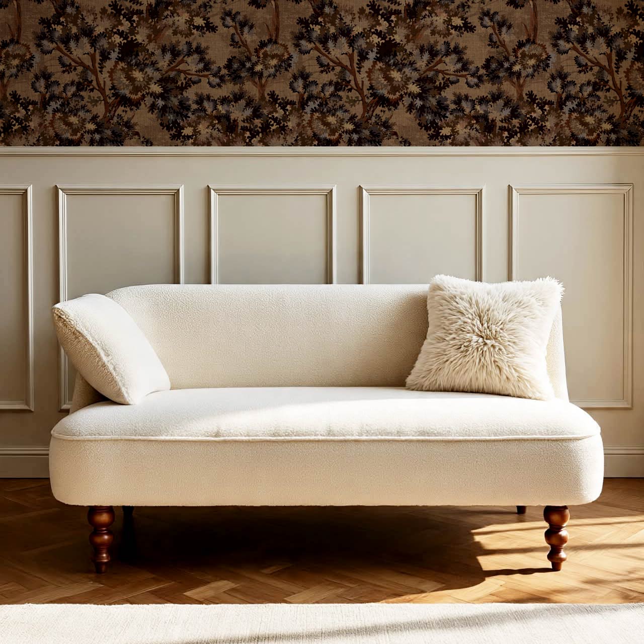Belleann Vintage Tapestry Forest Rust Brown Wallpaper