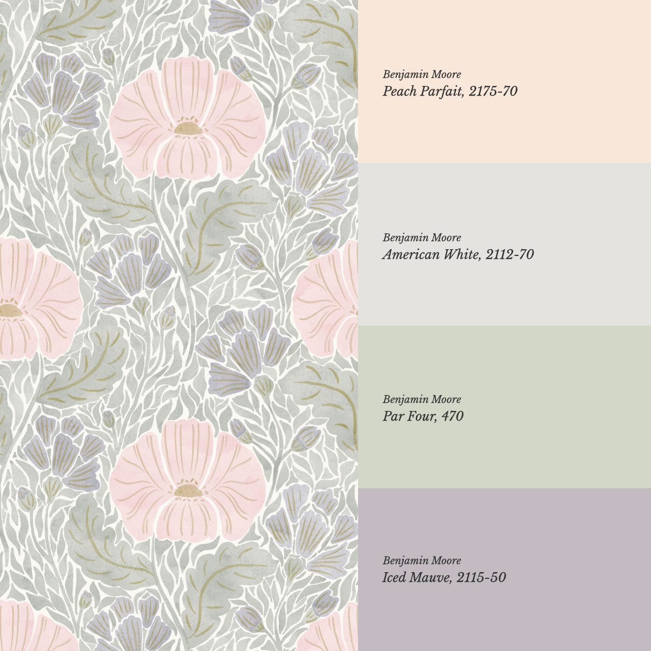 Bernadette Ethereal Poppies Blush Wallpaper