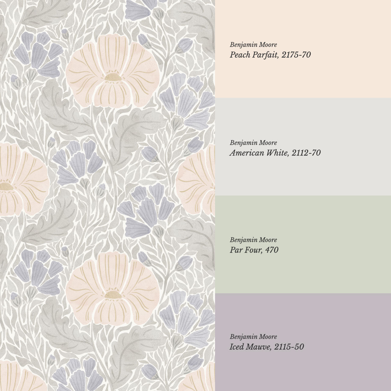 Bernadette Ethereal Poppies Peach Wallpaper