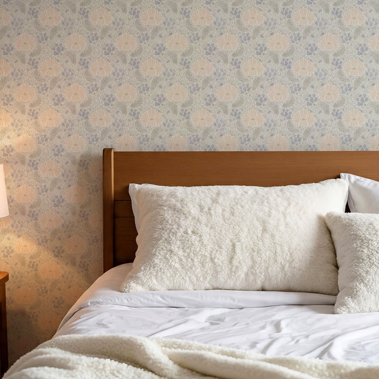 Bernadette Ethereal Poppies Peach Wallpaper