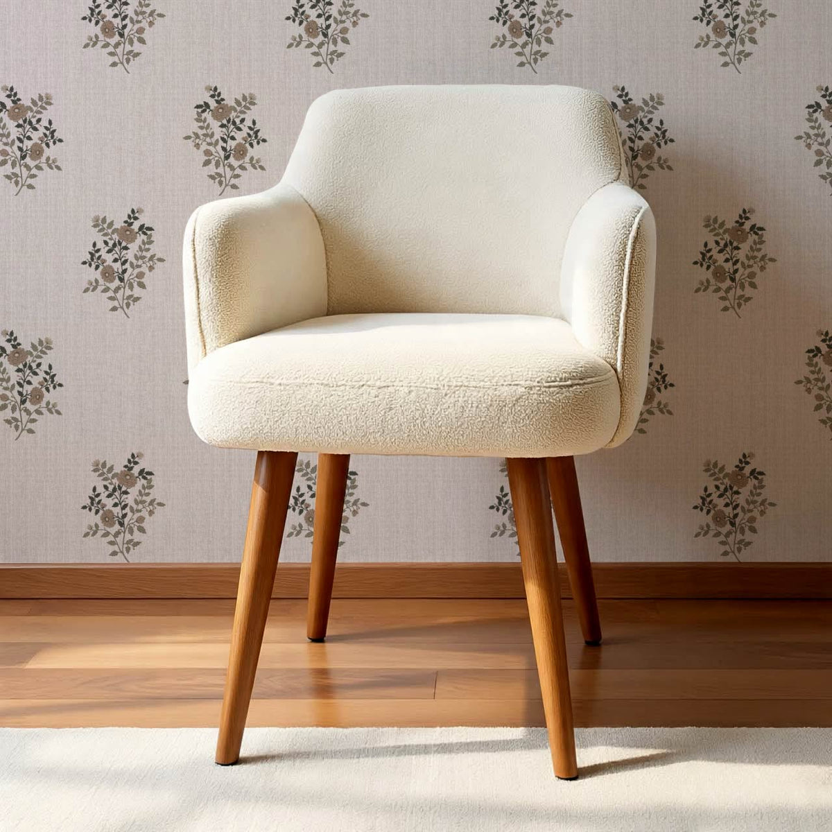 Berta Woodland Bouquet Linen Bone Sage Clay Wallpaper
