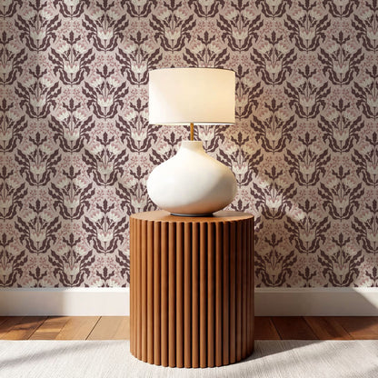 Berty Modern Victorian Blooms Mauve Wallpaper
