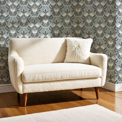 Berty Modern Victorian Blooms Dove Wallpaper