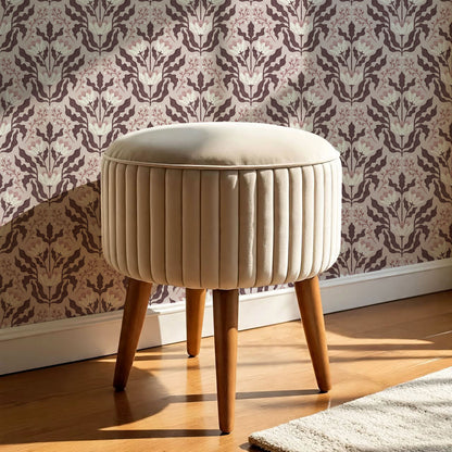 Berty Modern Victorian Blooms Mauve Wallpaper