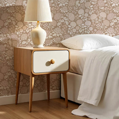 Bianca Hydrangea Garden Brown Beige Wallpaper
