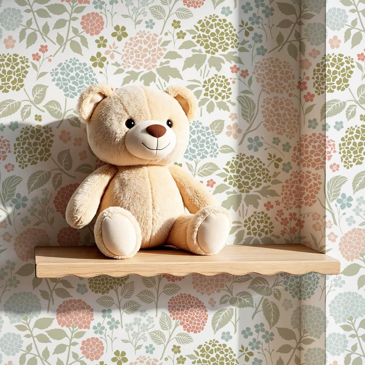 Bianca Hydrangea Garden White Peach Sky Wallpaper
