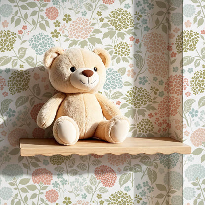 Bianca Hydrangea Garden White Peach Sky Wallpaper