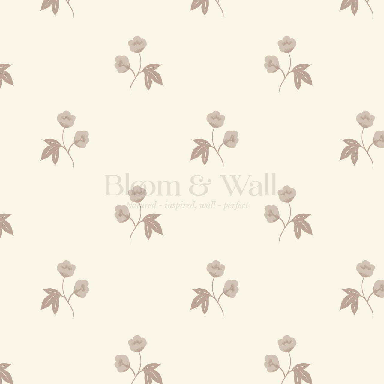 Blakely Floral Sprig Butter Mauve Wallpaper