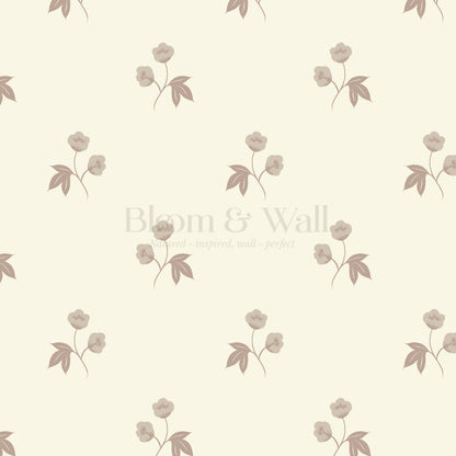 Blakely Floral Sprig Butter Mauve Wallpaper