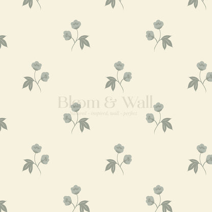 Blakely Floral Sprig Butter Sage Wallpaper