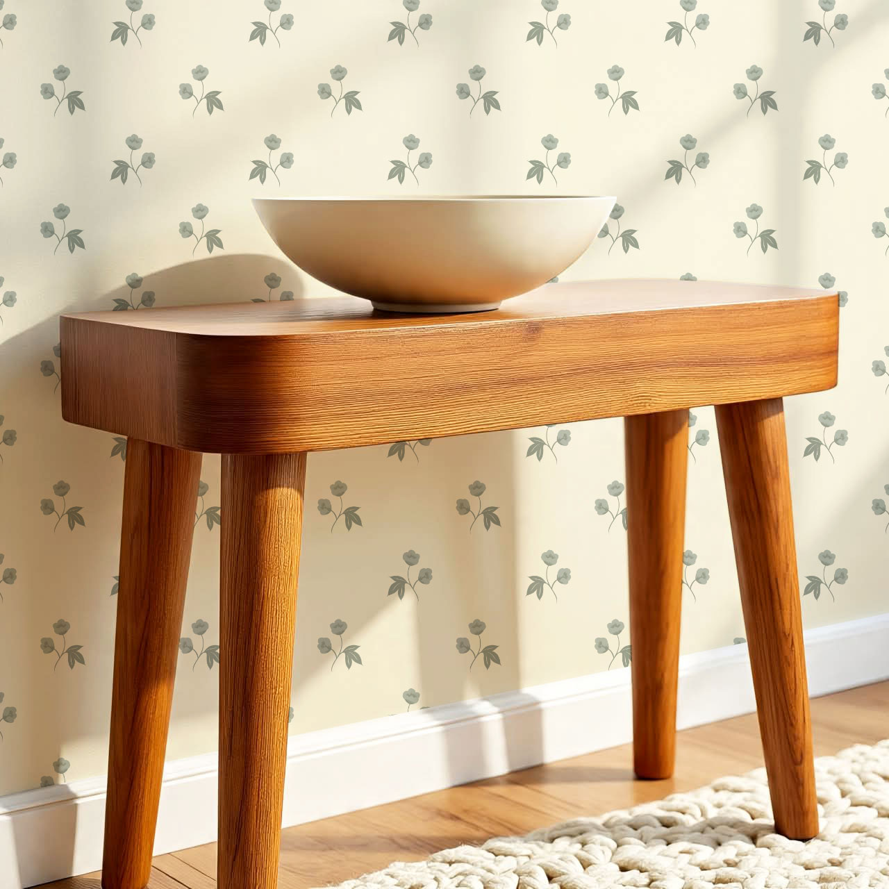 Blakely Floral Sprig Butter Sage Wallpaper