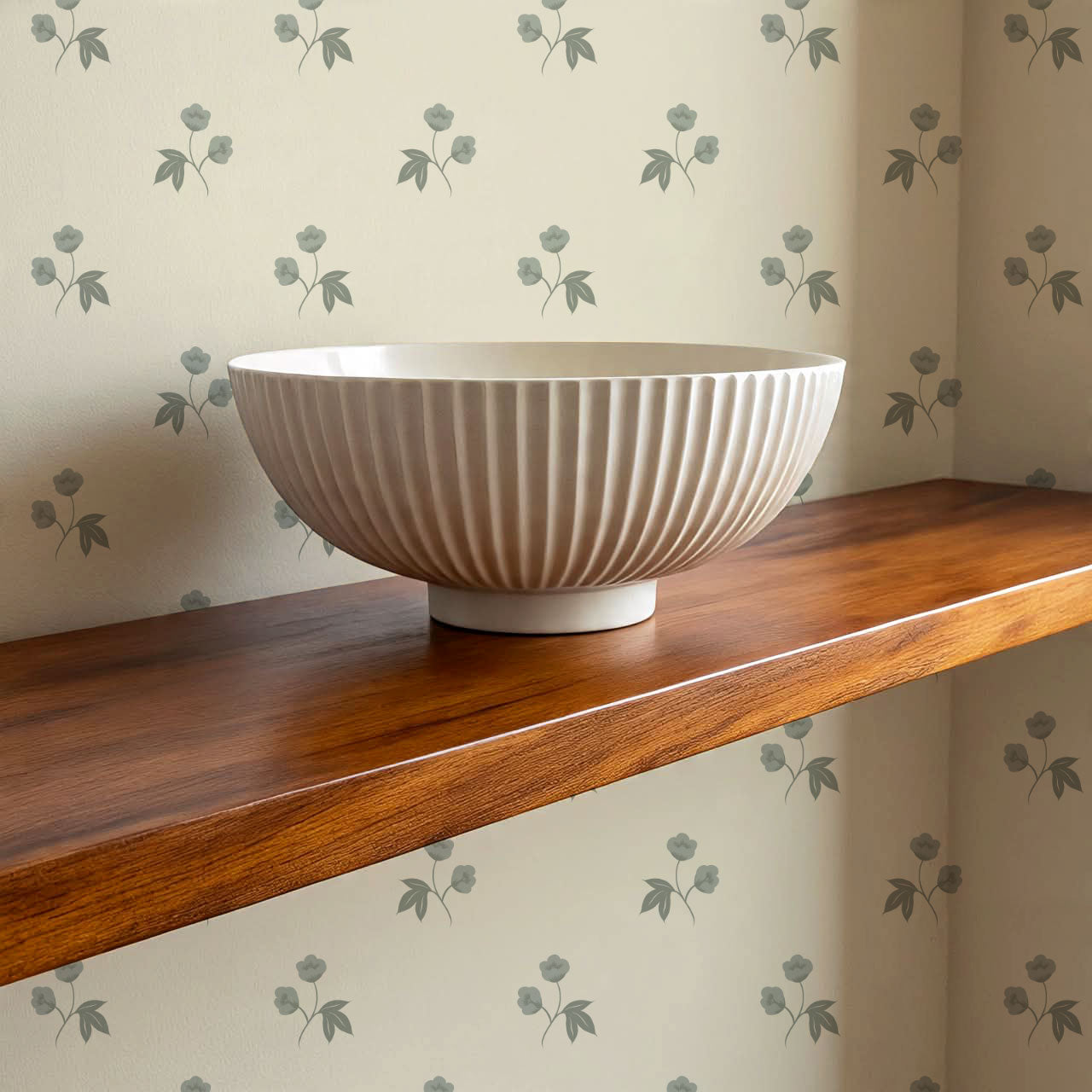 Blakely Floral Sprig Butter Sage Wallpaper