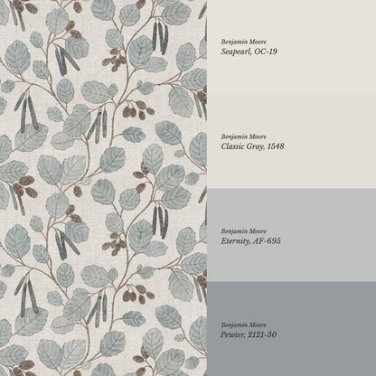 Blanca Wild Alder Gray Slate Bone Wallpaper
